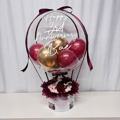 Elegant Chocolate Box Hot Air Balloon Gift Box
