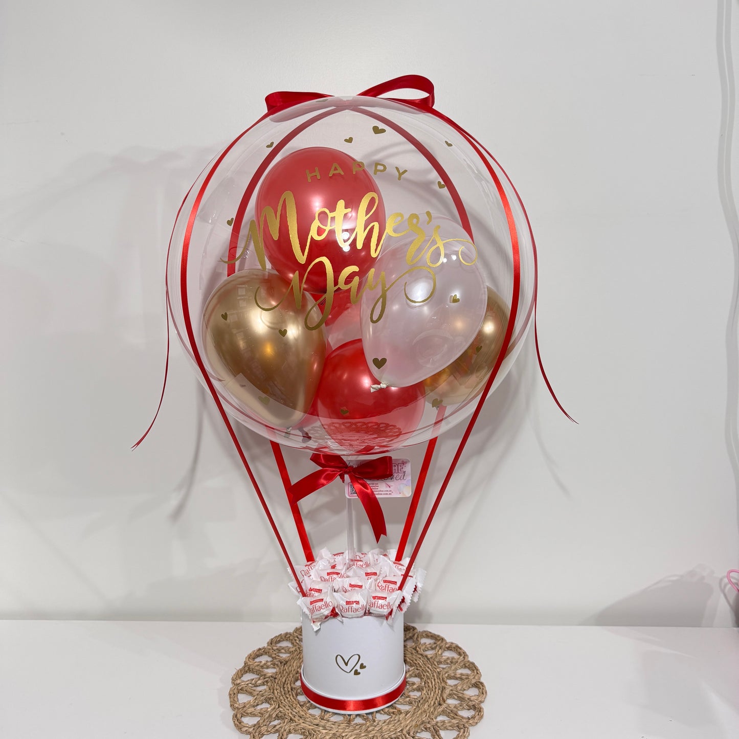 White Chocolate Ferrero Raffaello Hot Air Balloon Gift Box