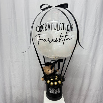 Graduation Bear and Ferrero Hot Air Balloon Gift Box