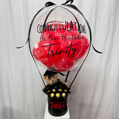 Graduation Bear and Ferrero Hot Air Balloon Gift Box