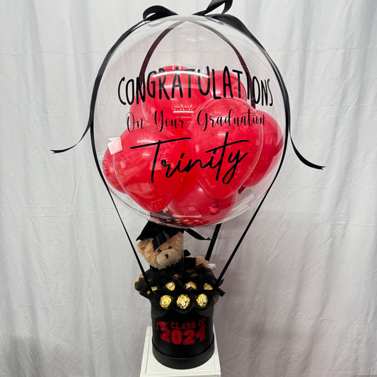 Graduation Bear and Ferrero Hot Air Balloon Gift Box