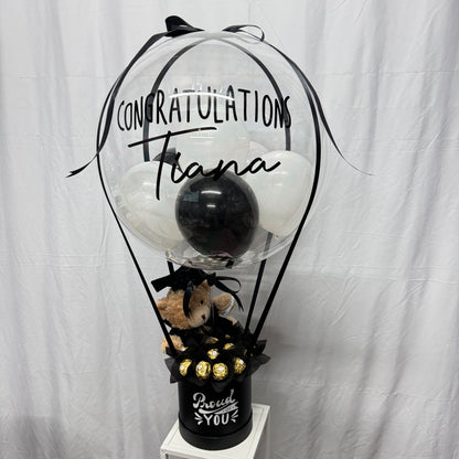 Graduation Bear and Ferrero Hot Air Balloon Gift Box